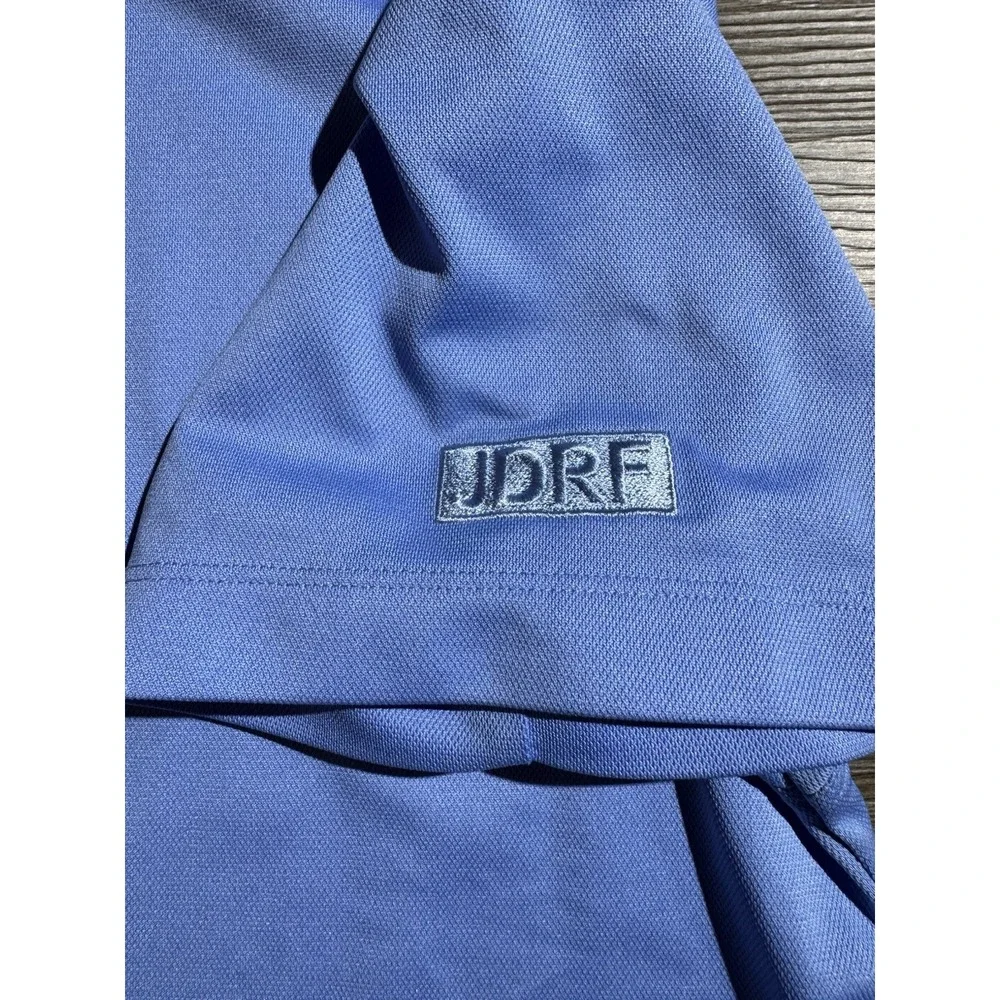 Nike Golf Dri-FIT Men's Large Blue Polo Shirt Short Sleeve JDRF Golf
